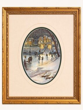 Trisha Romance Evening Skaters professionally framed signed print